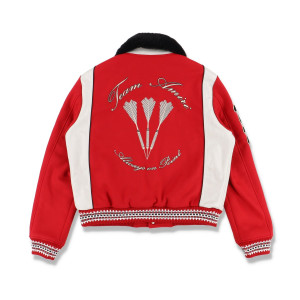 Amiri Always on Point Red Wool Varsity Jacket