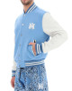 Amiri Blue and White Wool Varsity Letterman Jacket Amiri Blue and White Wool Varsity Letterman Jacket