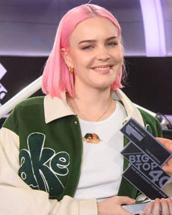 Anne Marie Our Song Green and White Jacket Anne Marie Our Song Green and White Jacket