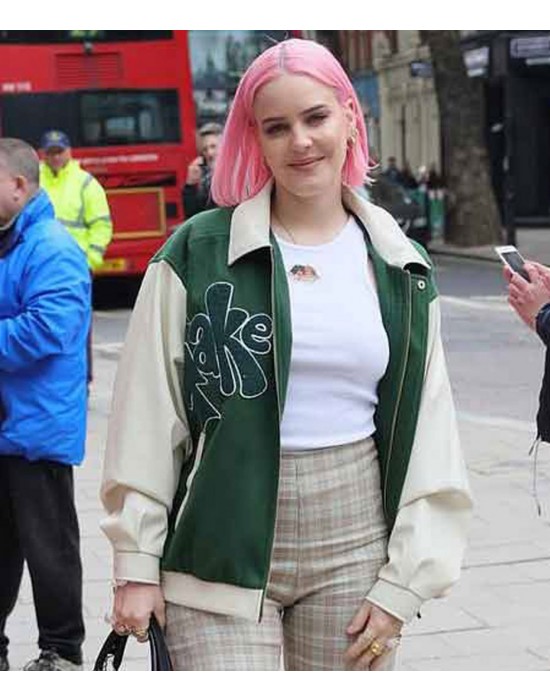 Anne Marie Our Song Green and White Jacket