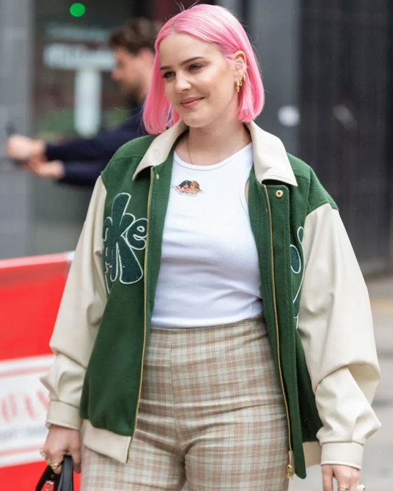 Anne Marie Our Song Green and White Jacket Anne Marie Our Song Green and White Jacket