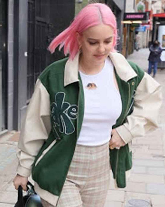 Anne Marie Our Song Green and White Jacket Anne Marie Our Song Green and White Jacket