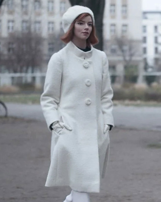 Anya Taylor Joy The Queen’s Gambit White Coat Anya Taylor Joy The Queen’s Gambit White Coat