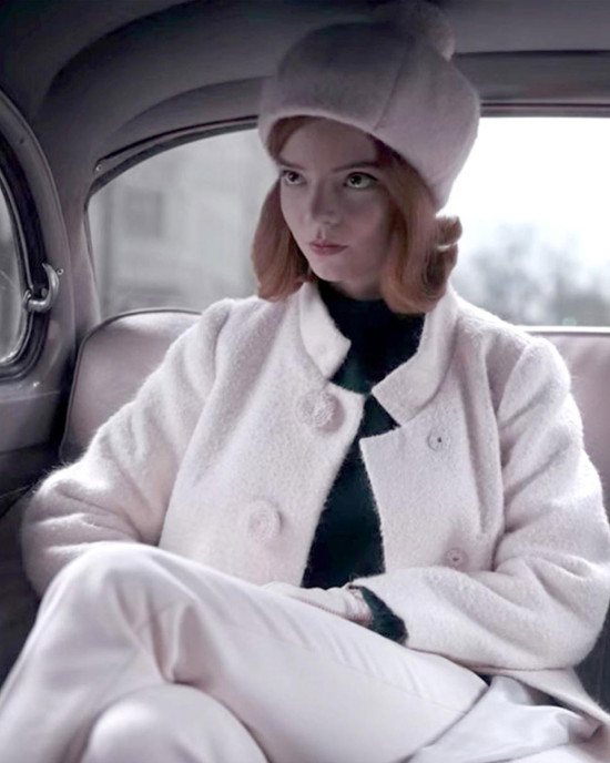 Anya Taylor Joy The Queen’s Gambit White Coat Anya Taylor Joy The Queen’s Gambit White Coat