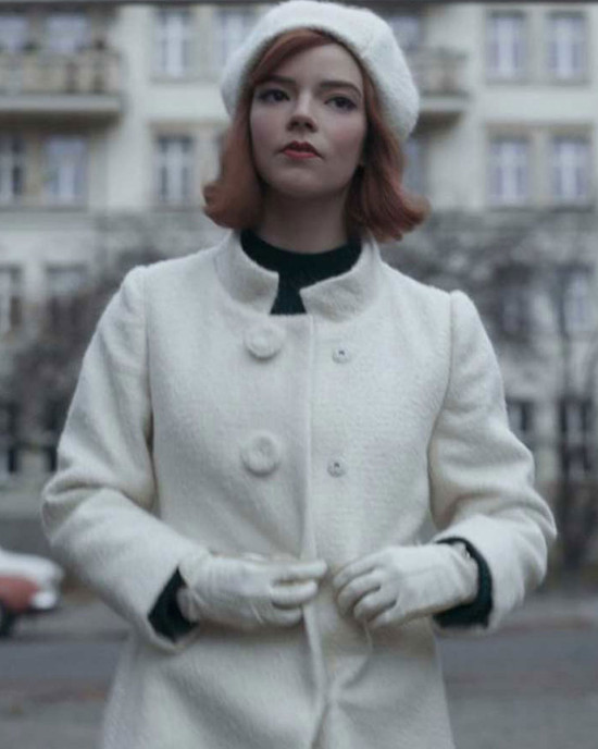 Anya Taylor Joy The Queen’s Gambit White Coat Anya Taylor Joy The Queen’s Gambit White Coat