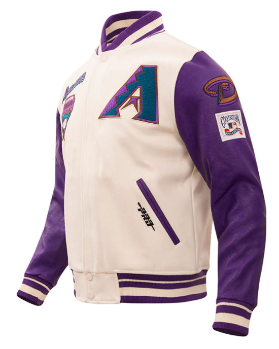 Arizona Diamondbacks Retro Classic Rib Varsity Jacket Arizona Diamondbacks Retro Classic Rib Varsity Jacket