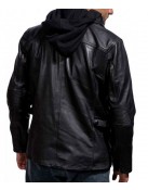 Arnold Terminator 5 Leather Jacket with Hood