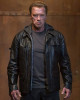 Arnold Terminator 5 Leather Jacket with Hood Arnold Terminator 5 Leather Jacket with Hood