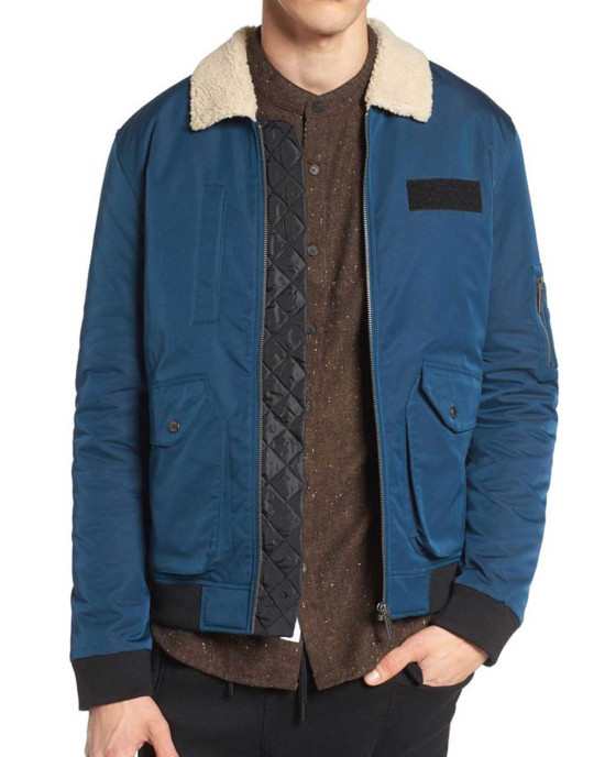 Arrow Rick Gonzalez Blue Jacket with Fur Collar