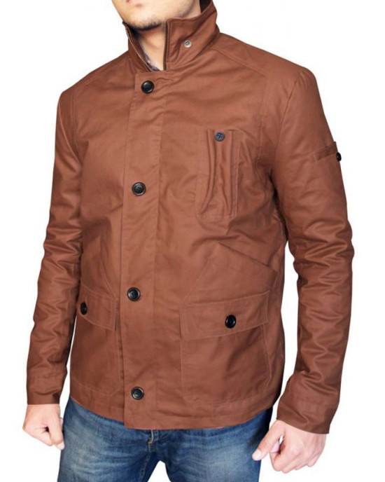 Arrow Season 2 Oliver Queen Brown Cotton Jacket Arrow Season 2 Oliver Queen Brown Cotton Jacket