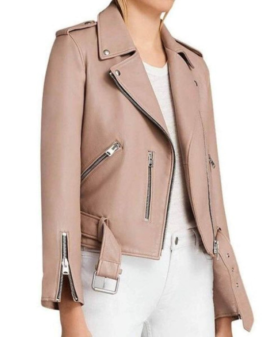 Arrow Season 5 Willa Holland Pink Leather Jacket Arrow Season 5 Willa Holland Pink Leather Jacket