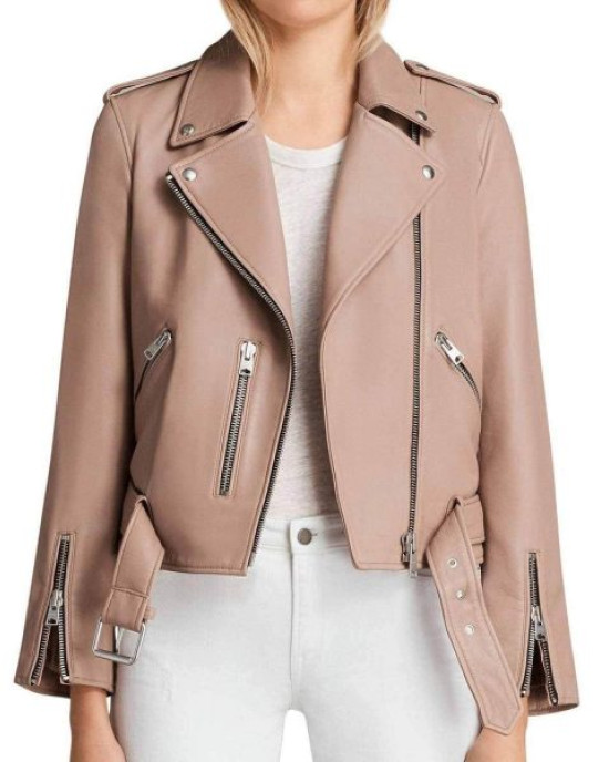 Arrow Season 5 Willa Holland Pink Leather Jacket Arrow Season 5 Willa Holland Pink Leather Jacket