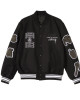Asap Rocky Stussy CDG Black Wool Letterman Varsity Jacket Asap Rocky Stussy CDG Black Wool Letterman Varsity Jacket