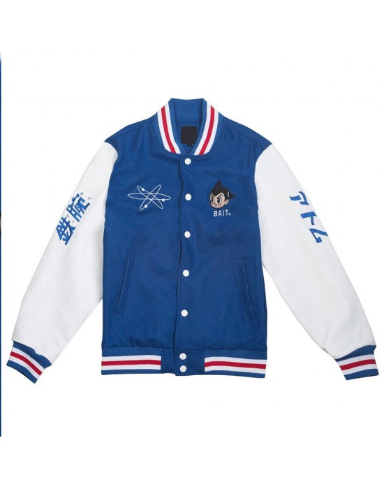 Astro Boy Blue and White Varsity Jacket