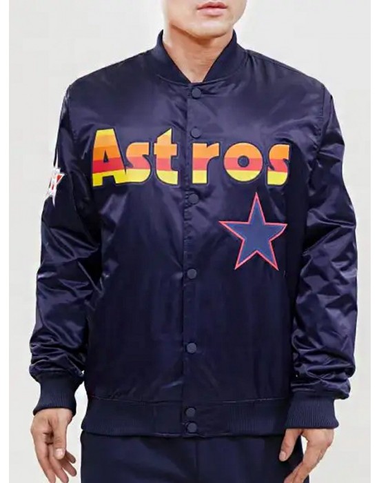 Astros Big Logo Satin Jacket
