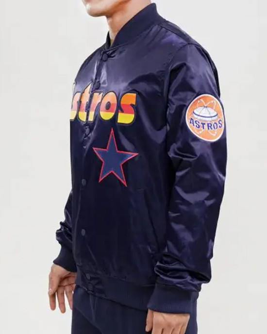 Astros Big Logo Satin Jacket Astros Big Logo Satin Jacket