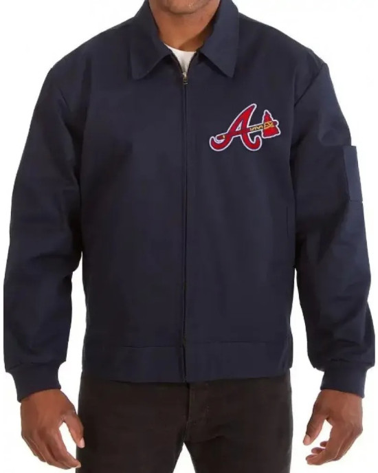 Atlanta Braves Navy Jacket Atlanta Braves Navy Jacket