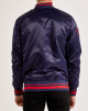Atlanta Braves World Series Navy Varsity Satin Jacket Atlanta Braves World Series Navy Varsity Satin Jacket