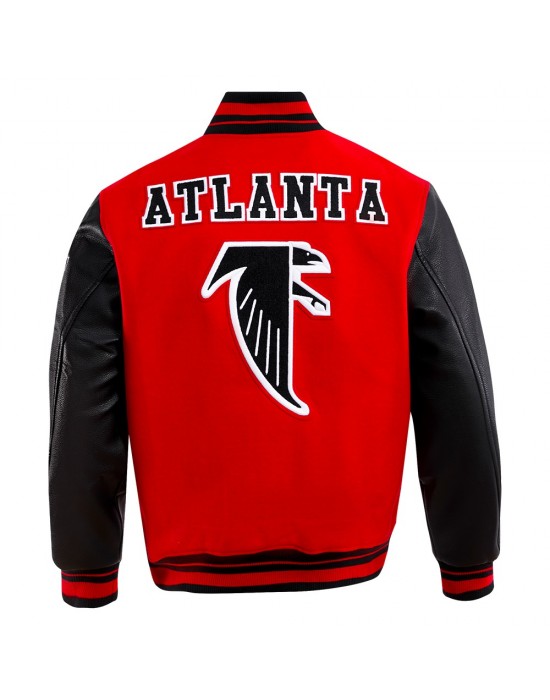 Atlanta Falcons Classic Red Wool/Leather Varsity Jacket