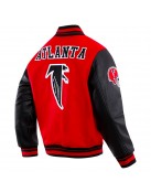 Atlanta Falcons Classic Red Wool/Leather Varsity Jacket