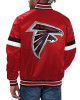 Atlanta Falcons Locker Room Red Varsity Satin Jacket Atlanta Falcons Locker Room Red Varsity Satin Jacket