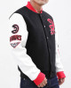 Atlanta Hawks Black and White Varsity Jacket Atlanta Hawks Black and White Varsity Jacket
