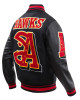 Atlanta Hawks Mash Up Logo Wool Varsity Jacket Atlanta Hawks Mash Up Logo Wool Varsity Jacket