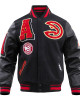 Atlanta Hawks Mash Up Logo Wool Varsity Jacket Atlanta Hawks Mash Up Logo Wool Varsity Jacket
