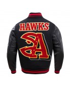 Atlanta Hawks Mash Up Logo Wool Varsity Jacket