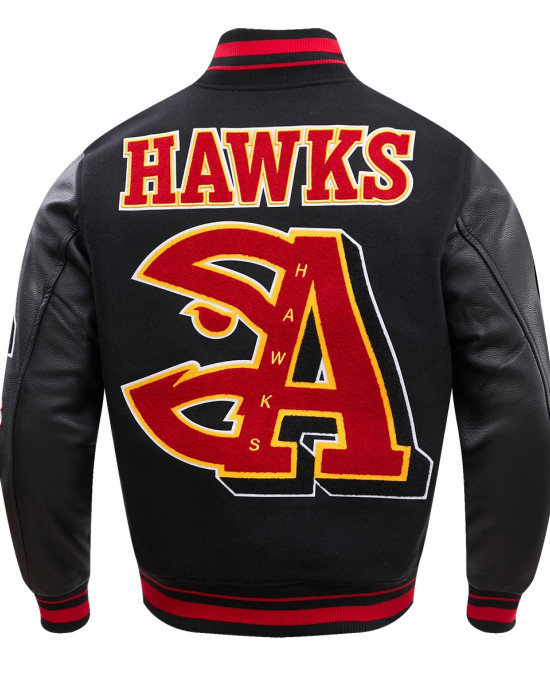 Atlanta Hawks Mash Up Logo Wool Varsity Jacket Atlanta Hawks Mash Up Logo Wool Varsity Jacket
