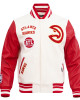 Atlanta Hawks Off White Wool Varsity Jacket Atlanta Hawks Off White Wool Varsity Jacket