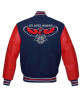 Atlanta Hawks Red and Blue Varsity Jacket Atlanta Hawks Red and Blue Varsity Jacket