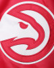 Atlanta Hawks Reliever Red/Black Satin Raglan Full-Snap Jacket Atlanta Hawks Reliever Red/Black Satin Raglan Full-Snap Jacket