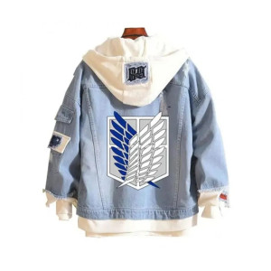 Attack on Titan Eren Yeager Blue Hoodie