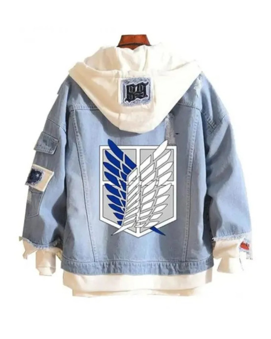 Attack on Titan Eren Yeager Blue Hoodie Attack on Titan Eren Yeager Blue Hoodie