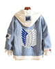 Attack on Titan Eren Yeager Blue Hoodie Attack on Titan Eren Yeager Blue Hoodie