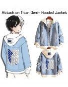 Attack on Titan Eren Yeager Blue Hoodie