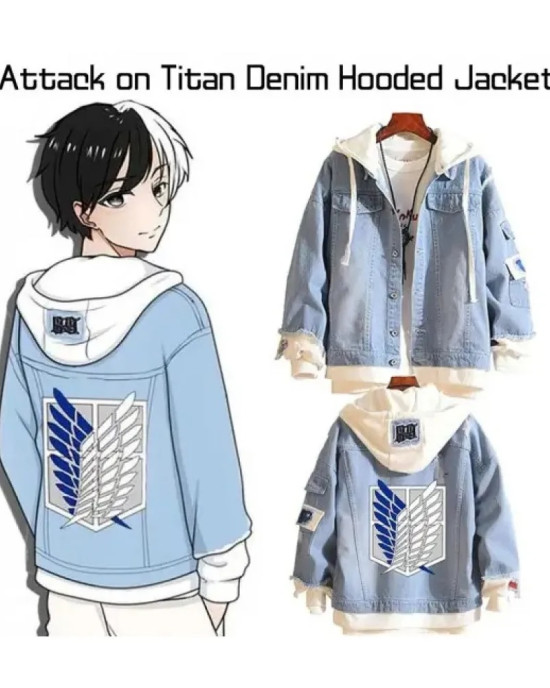 Attack on Titan Eren Yeager Blue Hoodie Attack on Titan Eren Yeager Blue Hoodie