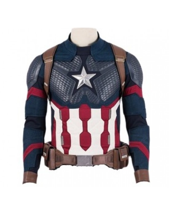 Avenger Endgame Captain America Leather Jacket Costume