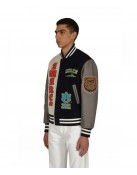 Awake Ny Chenille Patches Varsity Jacket Navy Combo