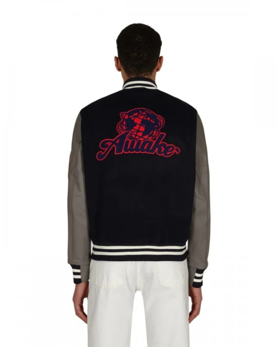 Awake Ny Chenille Patches Varsity Jacket Navy Combo