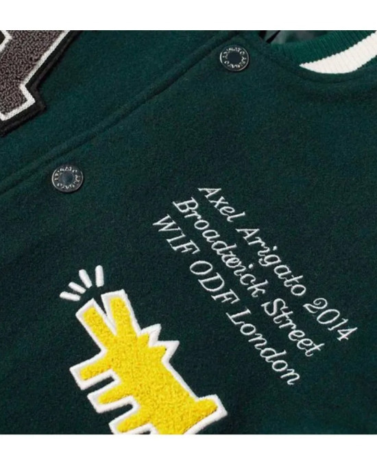Axel Arigato Keith Haring Green Varsity Jacket Axel Arigato Keith Haring Green Varsity Jacket