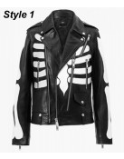 Axl Rose Guns N Roses Skeleton Biker Leather Jacket