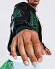 B Patch Varsity Bomber with Leather Look Sleeves B Patch Varsity Bomber with Leather Look Sleeves