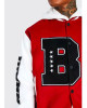 B Patch Varsity Bomber with Leather Look Sleeves B Patch Varsity Bomber with Leather Look Sleeves