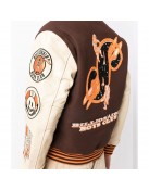 BBC Logo-Embroidery Varsity Bomber Jacket