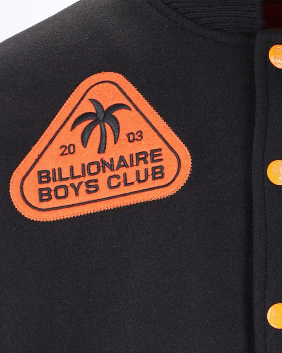 BBC Patch-detailed Button-Up Varsity Jacket BBC Patch-detailed Button-Up Varsity Jacket