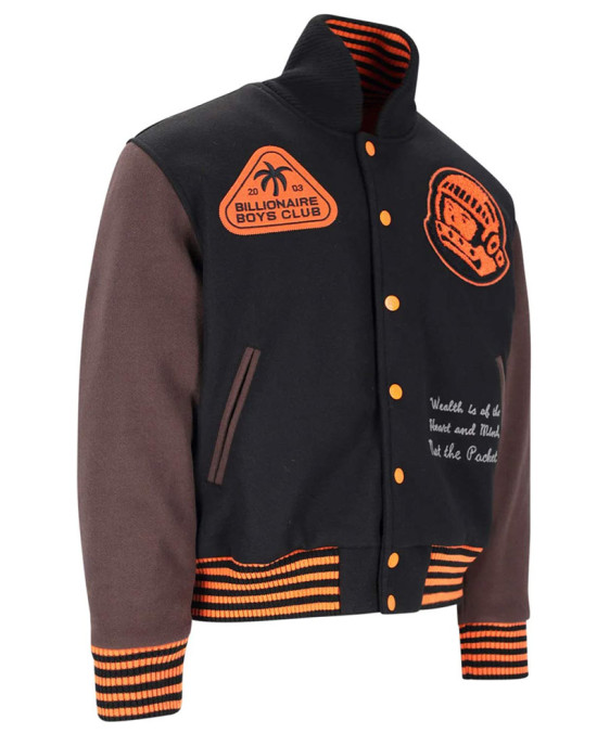BBC Patch-detailed Button-Up Varsity Jacket BBC Patch-detailed Button-Up Varsity Jacket