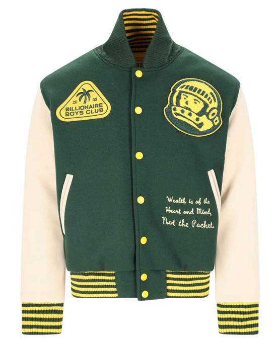 BBC Patch-detailed Button-Up Varsity Jacket BBC Patch-detailed Button-Up Varsity Jacket