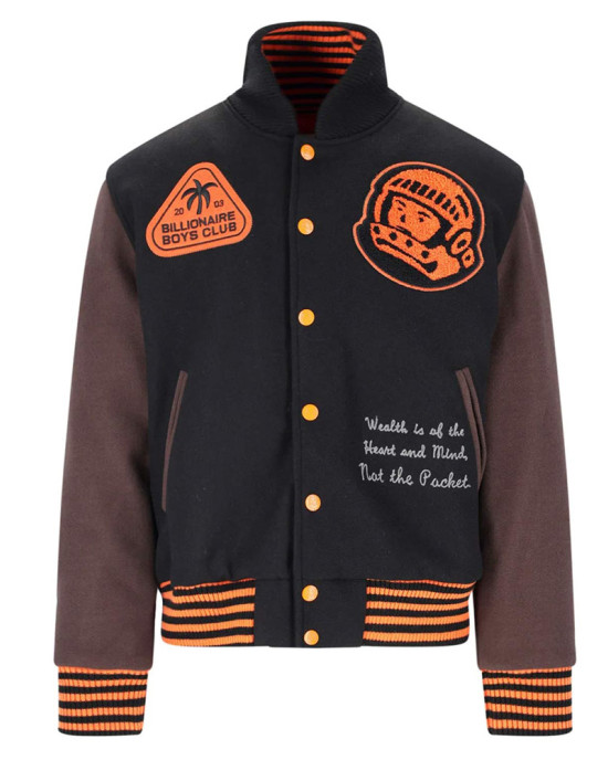 BBC Patch-detailed Button-Up Varsity Jacket BBC Patch-detailed Button-Up Varsity Jacket